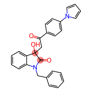 1-benzyl-3-hydroxy-3-{2-oxo-2-[4-(1H-pyrrol-1-yl)phenyl]ethyl}-1,3-dihydro-2H-indol-2-one