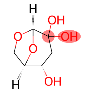 .beta.-D-erythro-Hexopyranos-2-ulose, 1,6-anhydro-3-deoxy-, 2-hydrate