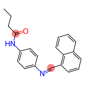 N-{4-[(1-naphthylmethylene)amino]phenyl}butanamide