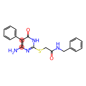 2-[(4-amino-6-oxo-5-phenyl-1,6-dihydro-2-pyrimidinyl)sulfanyl]-N-benzylacetamide