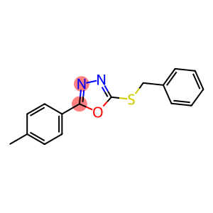 2-benzylsulfanyl-5-(4-methylphenyl)-1,3,4-oxadiazole