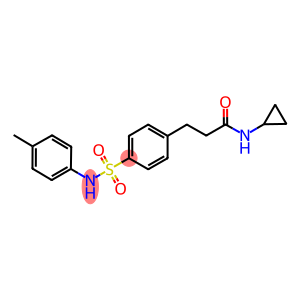 N-cyclopropyl-3-[4-(4-toluidinosulfonyl)phenyl]propanamide