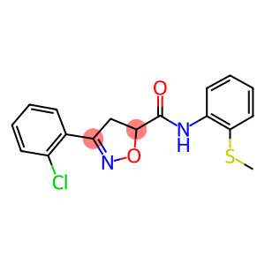 3-(2-chlorophenyl)-N-[2-(methylsulfanyl)phenyl]-4,5-dihydro-5-isoxazolecarboxamide