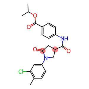 isopropyl 4-({[1-(3-chloro-4-methylphenyl)-5-oxo-3-pyrrolidinyl]carbonyl}amino)benzoate