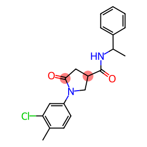 1-(3-chloro-4-methylphenyl)-5-oxo-N-(1-phenylethyl)-3-pyrrolidinecarboxamide