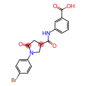 3-({[1-(4-bromophenyl)-5-oxo-3-pyrrolidinyl]carbonyl}amino)benzoic acid