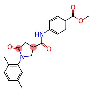 methyl 4-({[1-(2,5-dimethylphenyl)-5-oxo-3-pyrrolidinyl]carbonyl}amino)benzoate