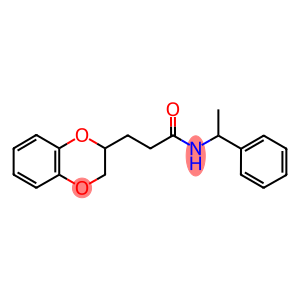 3-(2,3-dihydro-1,4-benzodioxin-2-yl)-N-(1-phenylethyl)propanamide