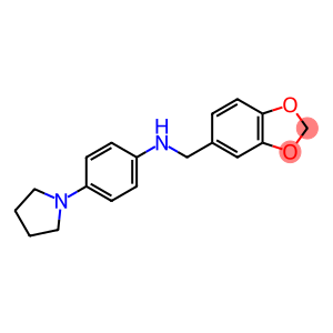 1,3-Benzodioxole-5-methanamine, N-[4-(1-pyrrolidinyl)phenyl]-