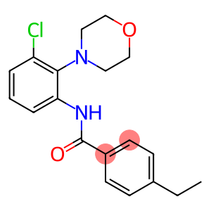 N-[3-chloro-2-(4-morpholinyl)phenyl]-4-ethylbenzamide