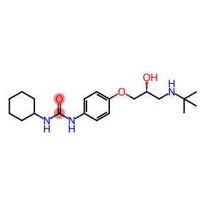 Urea, N-cyclohexyl-N'-[4-[(2S)-3-[(1,1-dimethylethyl)amino]-2-hydroxypropoxy]phenyl]-