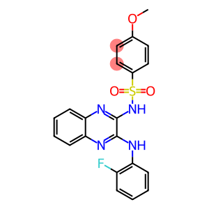 N-{3-[(2-fluorophenyl)amino]quinoxalin-2-yl}-4-methoxybenzenesulfonamide