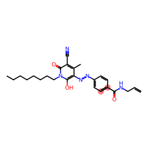 5-[4-(N-Allylcarbamoyl)phenylazo]-3-cyano-6-hydroxy-4-methyl-1-octyl-2(1H)-pyridone