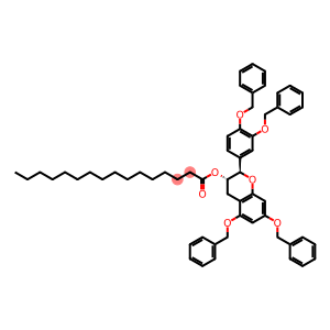 (2R,3S)-5,7-bis(benzyloxy)-2-(3,4-bis(benzyloxy)phenyl)chroman-3-yl palmitate