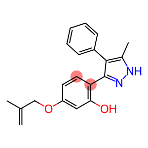 2-(5-methyl-4-phenyl-1H-pyrazol-3-yl)-5-[(2-methylprop-2-en-1-yl)oxy]phenol