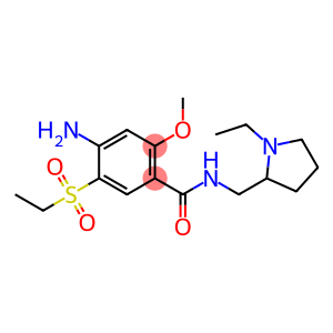 DAN-2163,  Deniban,  4-Amino-N-[(1-ethyl-2-pyrrolidinyl)methyl]-5-(ethylsulfonyl)-2-methoxybenzamide