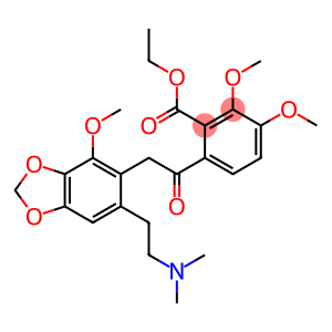 Benzoic acid, 6-[2-[6-[2-(dimethylamino)ethyl]-4-methoxy-1,3-benzodioxol-5-yl]acetyl]-2,3-dimethoxy-, ethyl ester