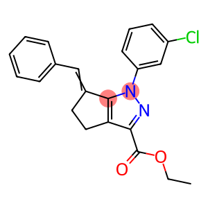1-(3-chlorophenyl)-1,4,5,6-tetrahydro-6-(phenylMethylene)-3-Cyclopentapyrazolecarboxylic acid,ethyl ester