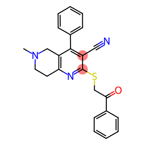 6-methyl-2-[(2-oxo-2-phenylethyl)sulfanyl]-4-phenyl-5,6,7,8-tetrahydro[1,6]naphthyridine-3-carbonitrile