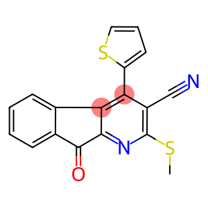 2-(methylsulfanyl)-9-oxo-4-(2-thienyl)-9H-indeno[2,1-b]pyridine-3-carbonitrile