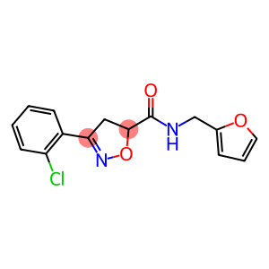 3-(2-chlorophenyl)-N-(2-furylmethyl)-4,5-dihydro-5-isoxazolecarboxamide