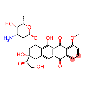 5,12-Naphthacenedione, 10-[(3-amino-2,3,6-trideoxy-α-L-lyxo-hexopyranosyl)oxy]-7,8,9,10-tetrahydro-8,11-dihydroxy-8-(hydroxyacetyl)-1-methoxy-, (8S,10S)- (9CI)