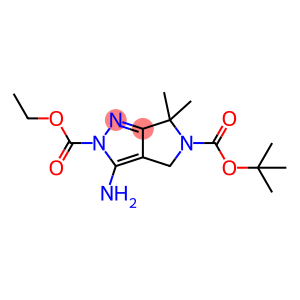 3-氨基-6,6-二甲基-吡咯并[3,4-c]吡唑-2,5(4H,6H)-二羧酸 5-(1,1-二甲基乙基) 2-乙酯