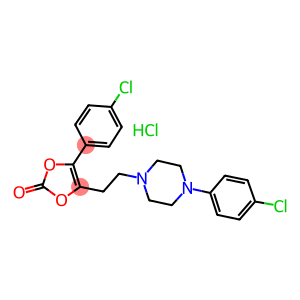 4-(4-Chlorophenyl)-5-(2-(4-(4-chlorophenyl)-1-piperazinyl)ethyl)-1,3-d ioxol-2-one HCl