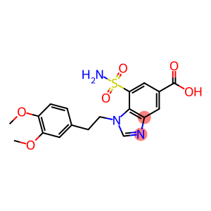 1-[2-(3,4-dimethoxyphenyl)ethyl]-7-sulfamoyl-benzoimidazole-5-carboxyl ic acid