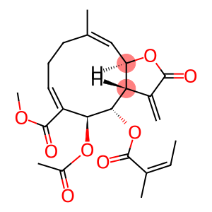 methyl (3aS,4S,5S,6E,10E,11aR)-5-acetyloxy-10-methyl-4-[(Z)-2-methylbut-2-enoyl]oxy-3-methylidene-2-oxo-3a,4,5,8,9,11a-hexahydrocyclodeca[b]furan-6-carboxylate