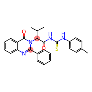 1-(3-Methyl-2-(4-oxo-2-phenyl-3,4-dihydro-3-quinazolinyl)butyryl)-3-(p -tolyl)-2-thiourea