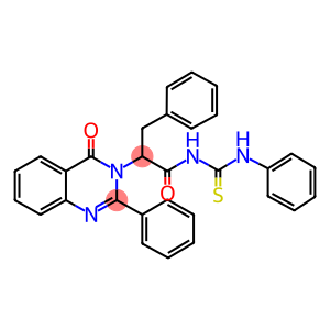 1-(alpha-(4-Oxo-2-phenyl-3,4-dihydro-3-quinazolinyl)hydrocinnamoyl)-3- phenyl-2-thiourea