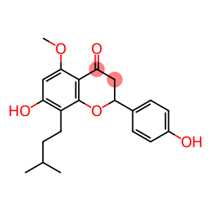 4H-1-Benzopyran-4-one, 2,3-dihydro-7-hydroxy-2-(4-hydroxyphenyl)-5-methoxy-8-(3-methylbutyl)-