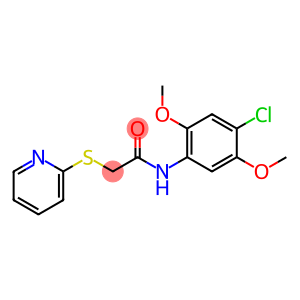 N-(4-CHLORO-2,5-DIMETHOXYPHENYL)-2-(2-PYRIDINYLSULFANYL)ACETAMIDE