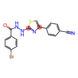 4-bromo-N'-[4-(4-cyanophenyl)-1,3-thiazol-2-yl]benzohydrazide