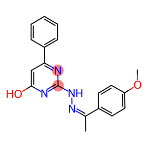 1-(4-methoxyphenyl)ethanone (4-hydroxy-6-phenyl-2-pyrimidinyl)hydrazone