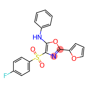 4-[(4-fluorophenyl)sulfonyl]-2-(2-furyl)-N-phenyl-1,3-oxazol-5-amine