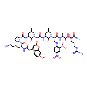 N2-[2-(7-Methoxy-2-oxo-2H-1-benzopyran-4-yl)acetyl]-L-lysyl-L-prolyl-L-leucylglycyl-L-leucyl-3-[(2,4-dinitrophenyl)amino]-L-alanyl-L-alanyl-L-argininamide