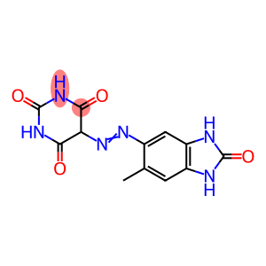 5-[(2,3-dihydro-6-methyl-2-oxo-1H-benzimidazol-5-yl)azo]barbituric acid