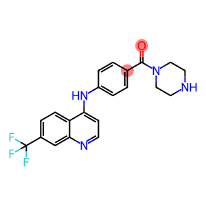 Piperazine, 1-(4-((7-(trifluoromethyl)-4-quinolinyl)amino)benzoyl)-