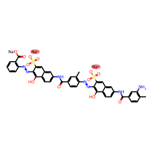 2-[[6-[[4-[[6-[(3-Amino-4-methylbenzoyl)amino]-1-hydroxy-3-sulfo-2-naphtyl]azo]-3-methylbenzoyl]amino]-1-hydroxy-3-sulfo-2-naphtyl]azo]benzoic acid trisodium salt