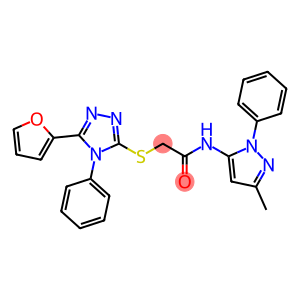 2-{[5-(2-furyl)-4-phenyl-4H-1,2,4-triazol-3-yl]sulfanyl}-N-(3-methyl-1-phenyl-1H-pyrazol-5-yl)acetamide