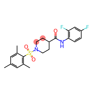 N-(2,4-difluorophenyl)-1-(mesitylsulfonyl)-4-piperidinecarboxamide
