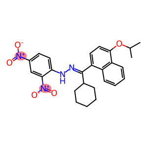 (E)-cyclohexyl(4-isopropoxy-1-naphthyl)methanone {2,4-dinitrophenyl}hydrazone