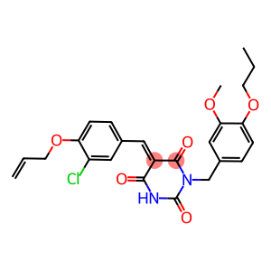 5-[4-(allyloxy)-3-chlorobenzylidene]-1-(3-methoxy-4-propoxybenzyl)-2,4,6(1H,3H,5H)-pyrimidinetrione