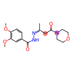 3,4-dimethoxy-N'-[1-methyl-3-(4-morpholinyl)-3-oxopropylidene]benzohydrazide