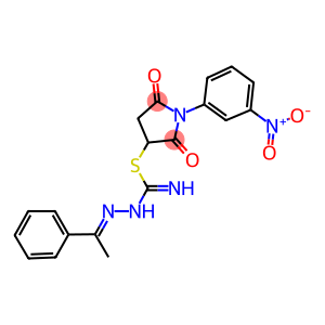 1-{3-nitrophenyl}-2,5-dioxo-3-pyrrolidinyl 2-(1-phenylethylidene)hydrazinecarbimidothioate