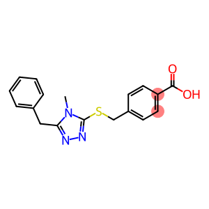 4-{[(5-benzyl-4-methyl-4H-1,2,4-triazol-3-yl)sulfanyl]methyl}benzoic acid