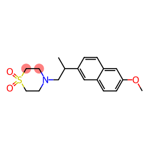 ((Dioxo-1,1 thiamorpholinyl-4)-2 methyl-1 ethyl)-2 methoxy-6 naphtalen e [French]