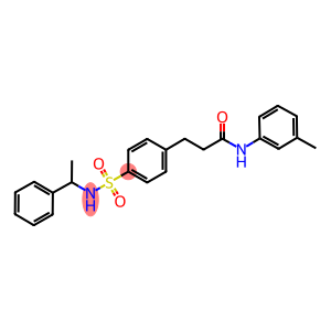 N-(3-methylphenyl)-3-(4-{[(1-phenylethyl)amino]sulfonyl}phenyl)propanamide